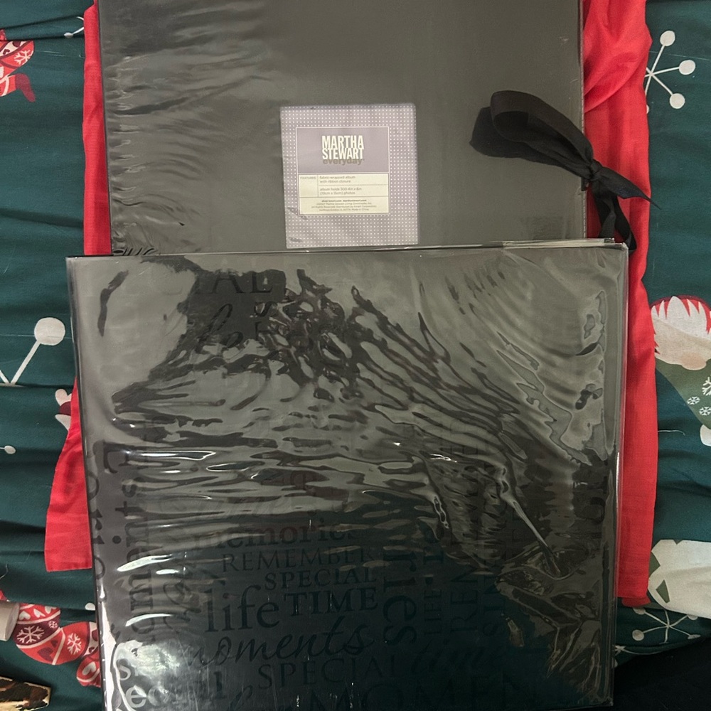 Martha Stewart Black and Gray Photo Album Set